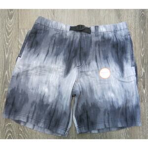 Boys *NWT* Tie Dye Shorts Size 18 (XXL) Buckle Pockets Casual Summer Black/Gray